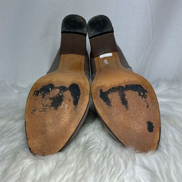 Dune London Taupe Pebbled Booties Sz 39/US 9 - Picture 6 of 6